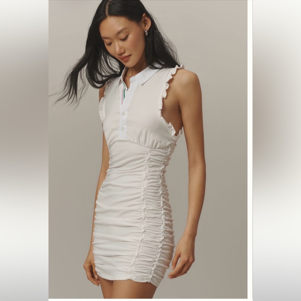 Anthropologie Daily Practice Ruched Polo Dress